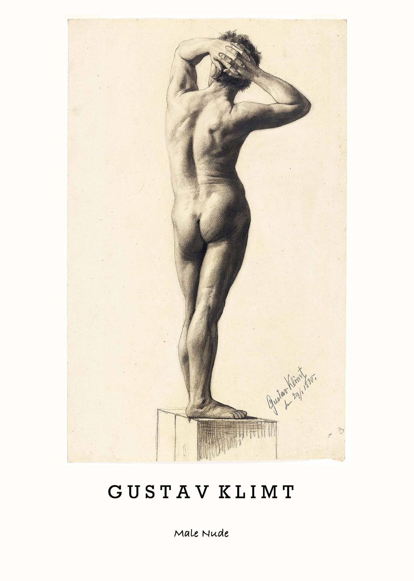 "Gustav Klimt - Male Nude Poster"