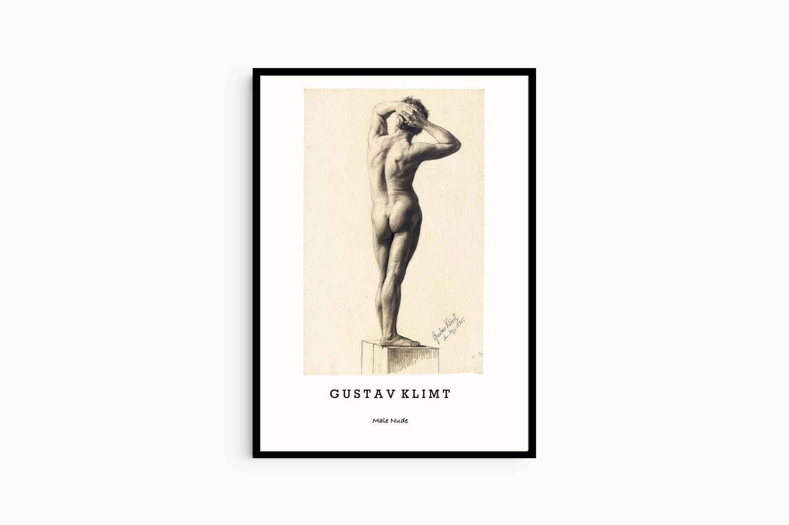 "Gustav Klimt - Male Nude Poster"