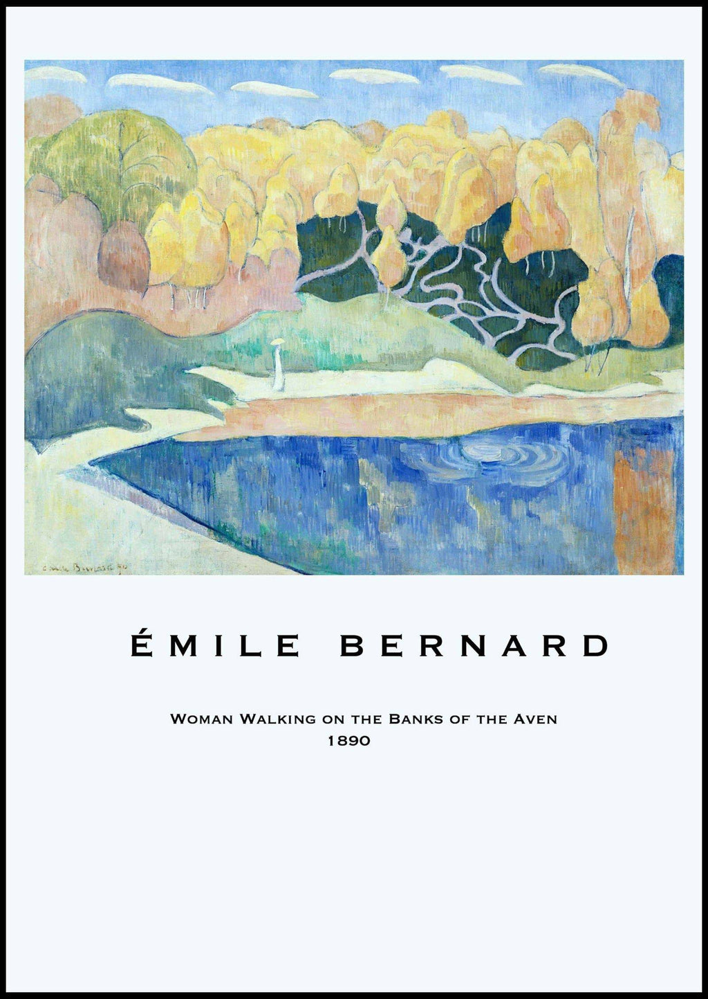 "Émile Bernard - Woman Walking on the Banks of the Aven Poster"