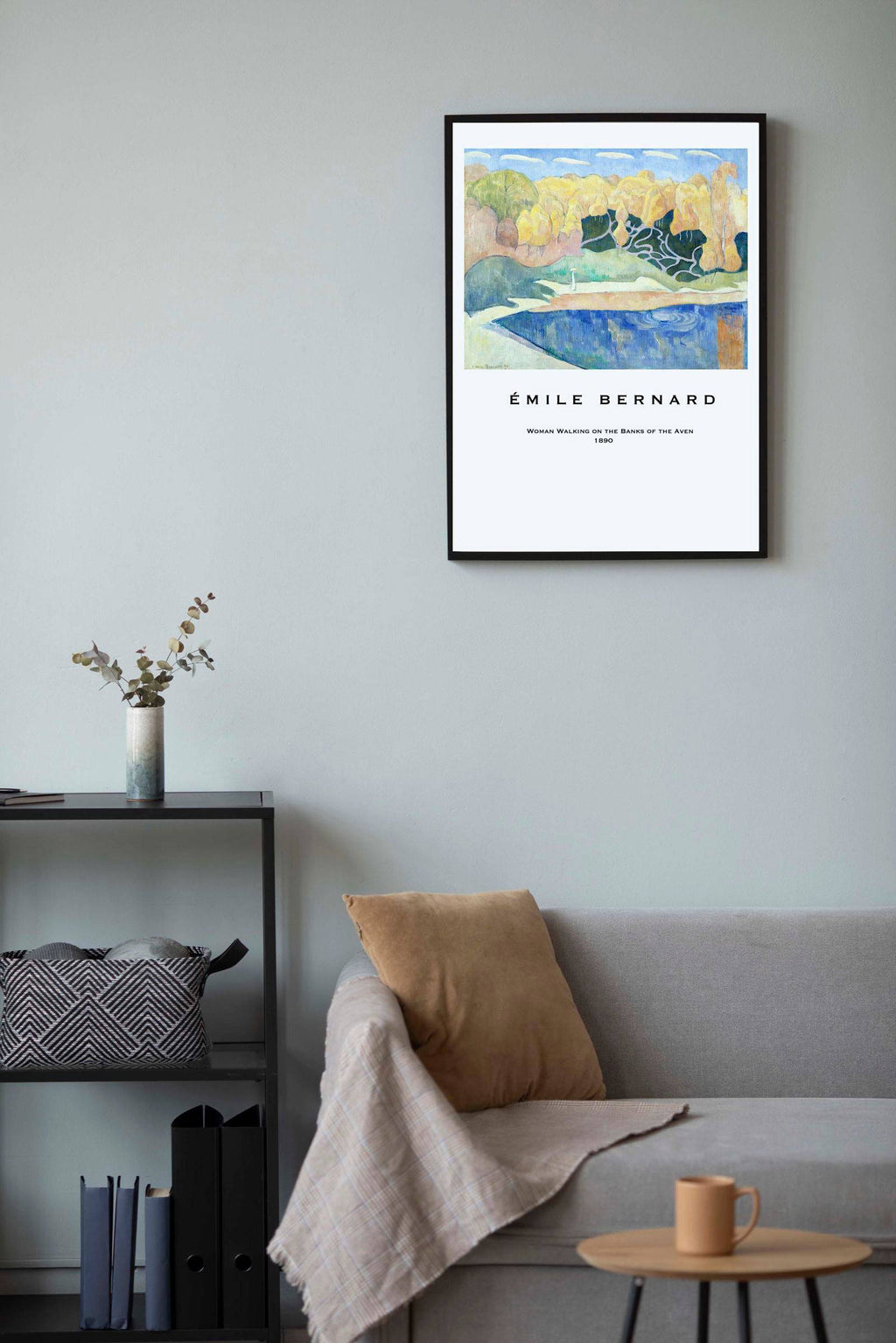 "Émile Bernard - Woman Walking on the Banks of the Aven Poster"