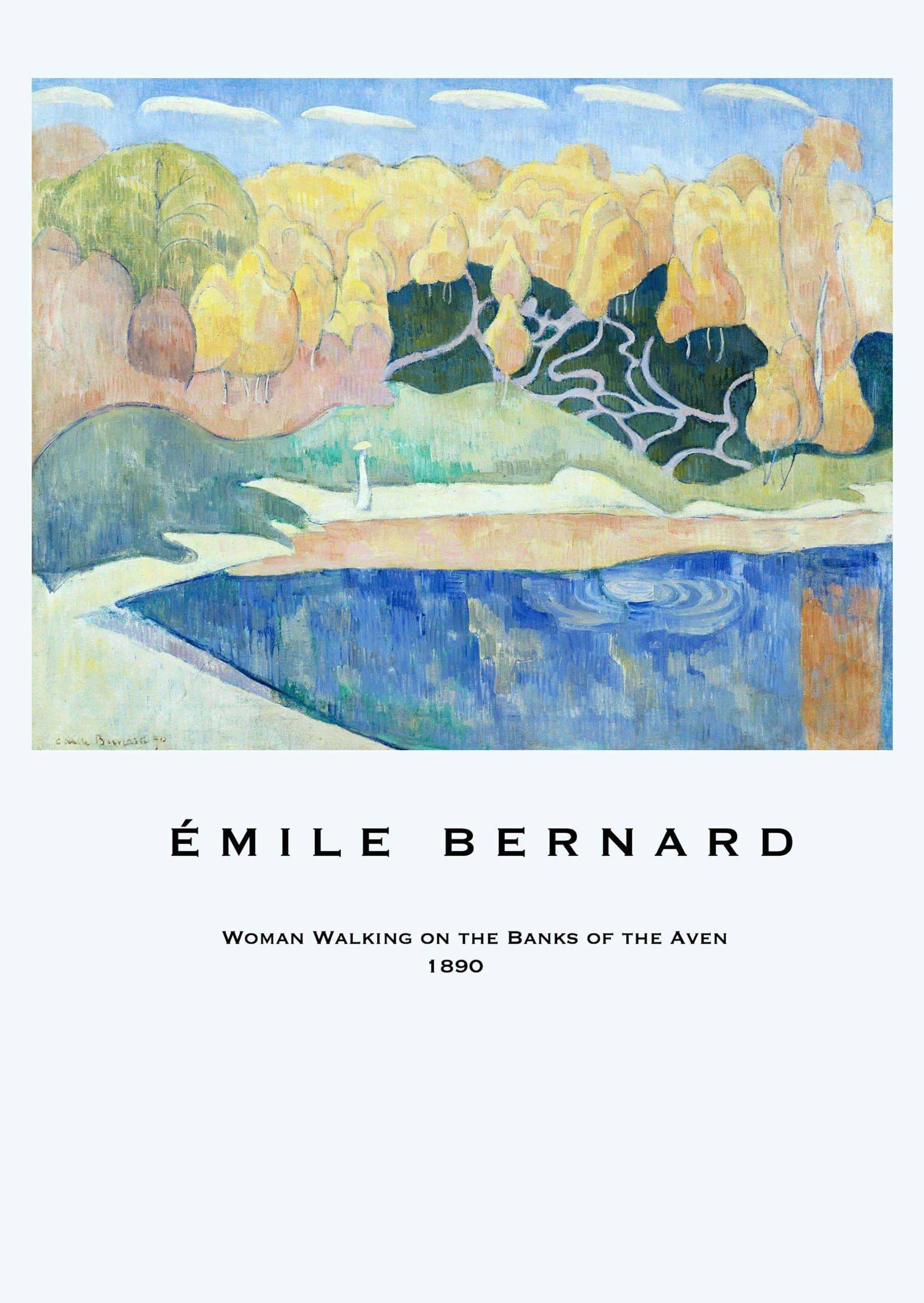 "Émile Bernard - Woman Walking on the Banks of the Aven Poster"