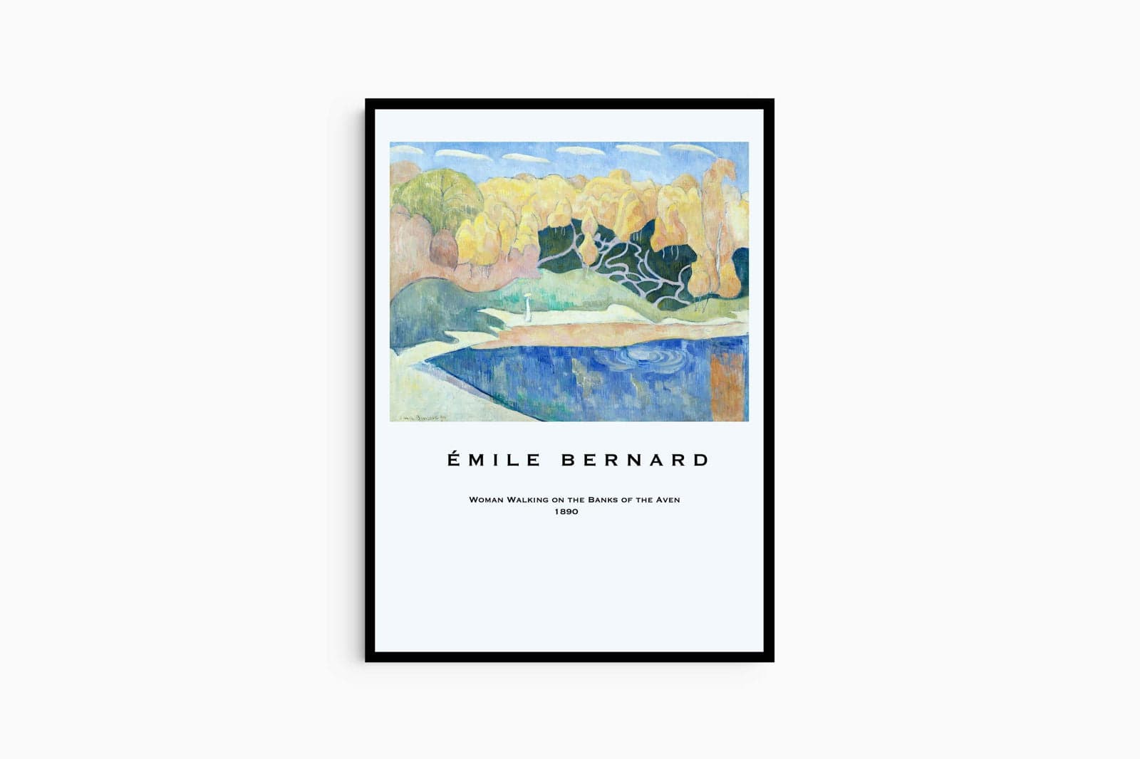 "Émile Bernard - Woman Walking on the Banks of the Aven Poster"