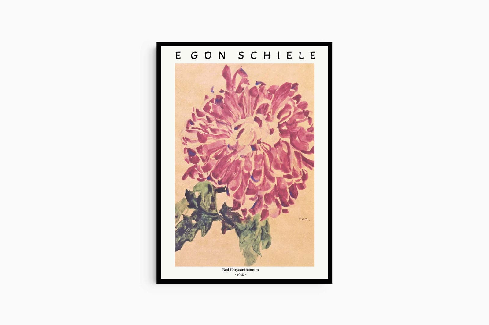 "Egon Schiele - Red Chrysanthemum Poster"