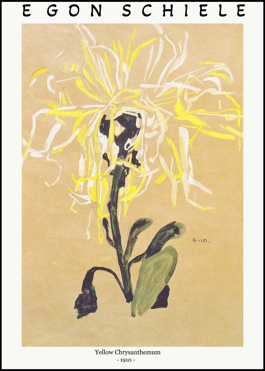 "Egon Schiele - Yellow Chrysanthemum Poster"