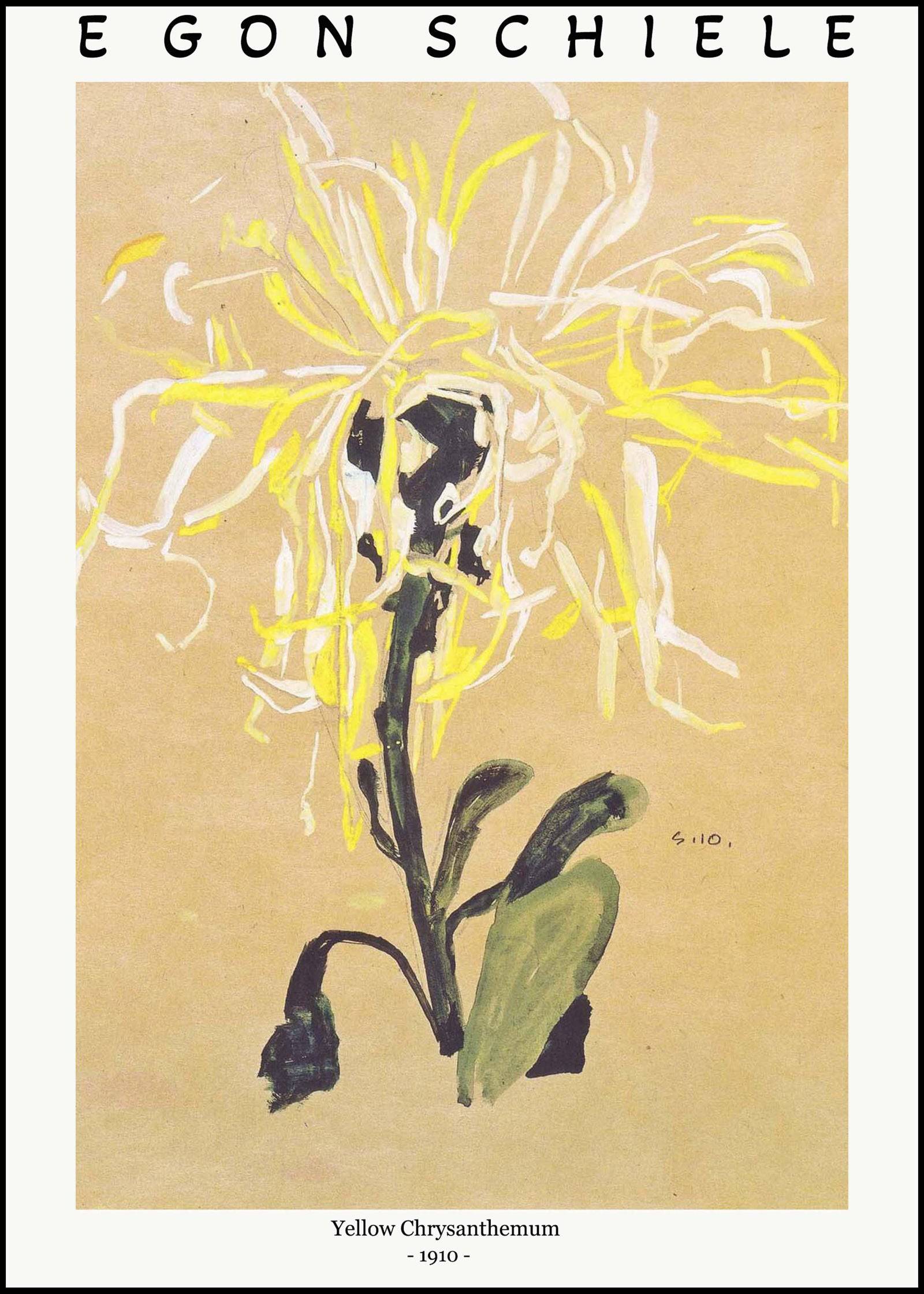 "Egon Schiele - Yellow Chrysanthemum Poster"
