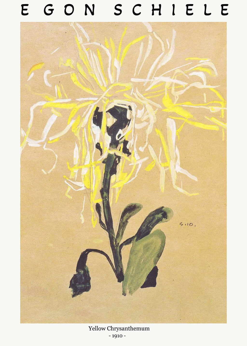 "Egon Schiele - Yellow Chrysanthemum Poster"