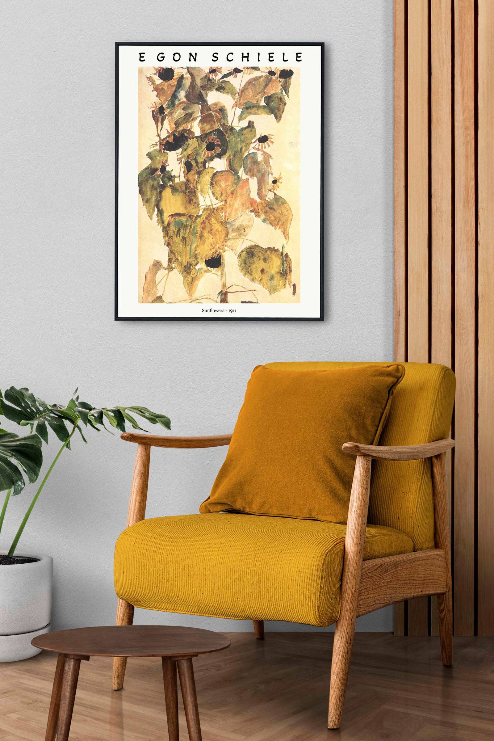 "Egon Schiele - Sunflowers Poster"