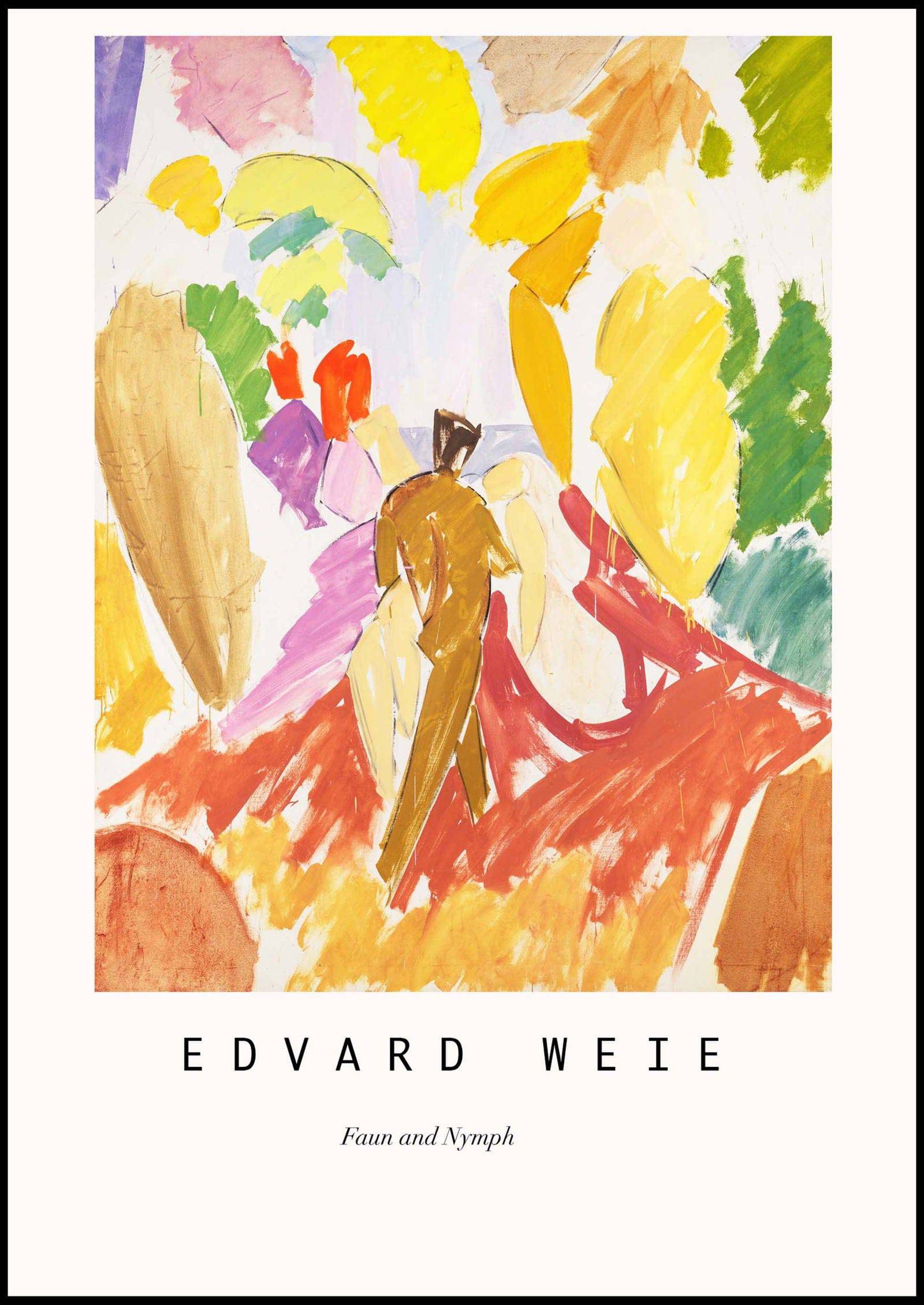 "Edvard Weie - Faun and Nymph Poster"
