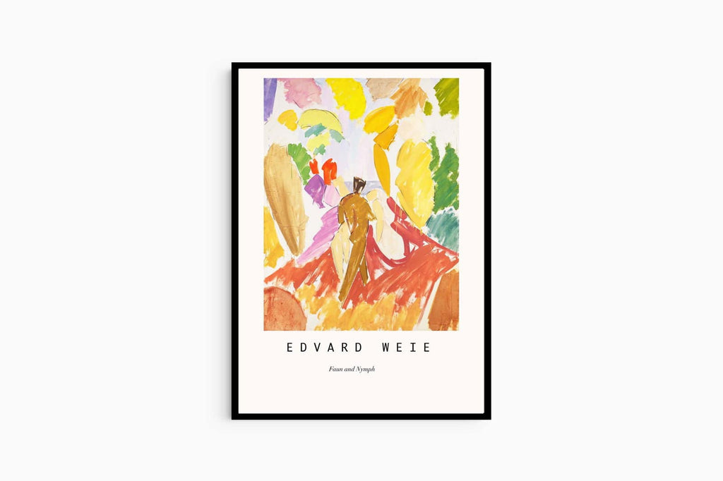 "Edvard Weie - Faun and Nymph Poster"