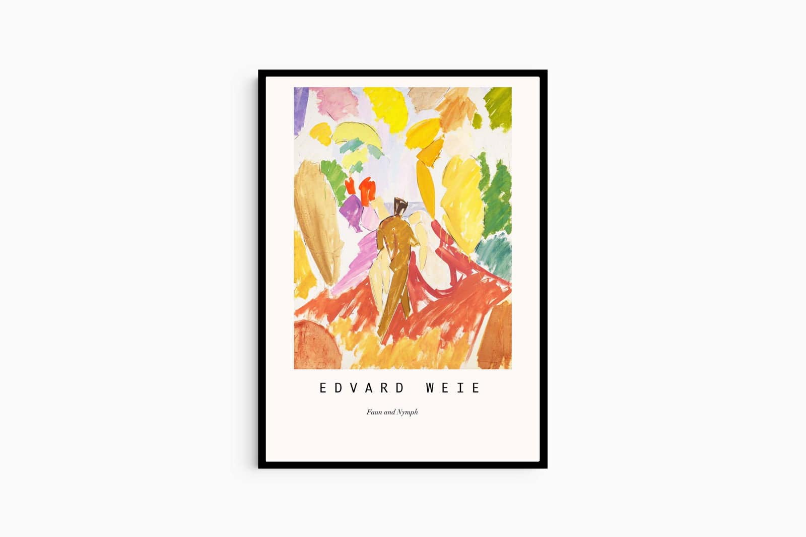 "Edvard Weie - Faun and Nymph Poster"