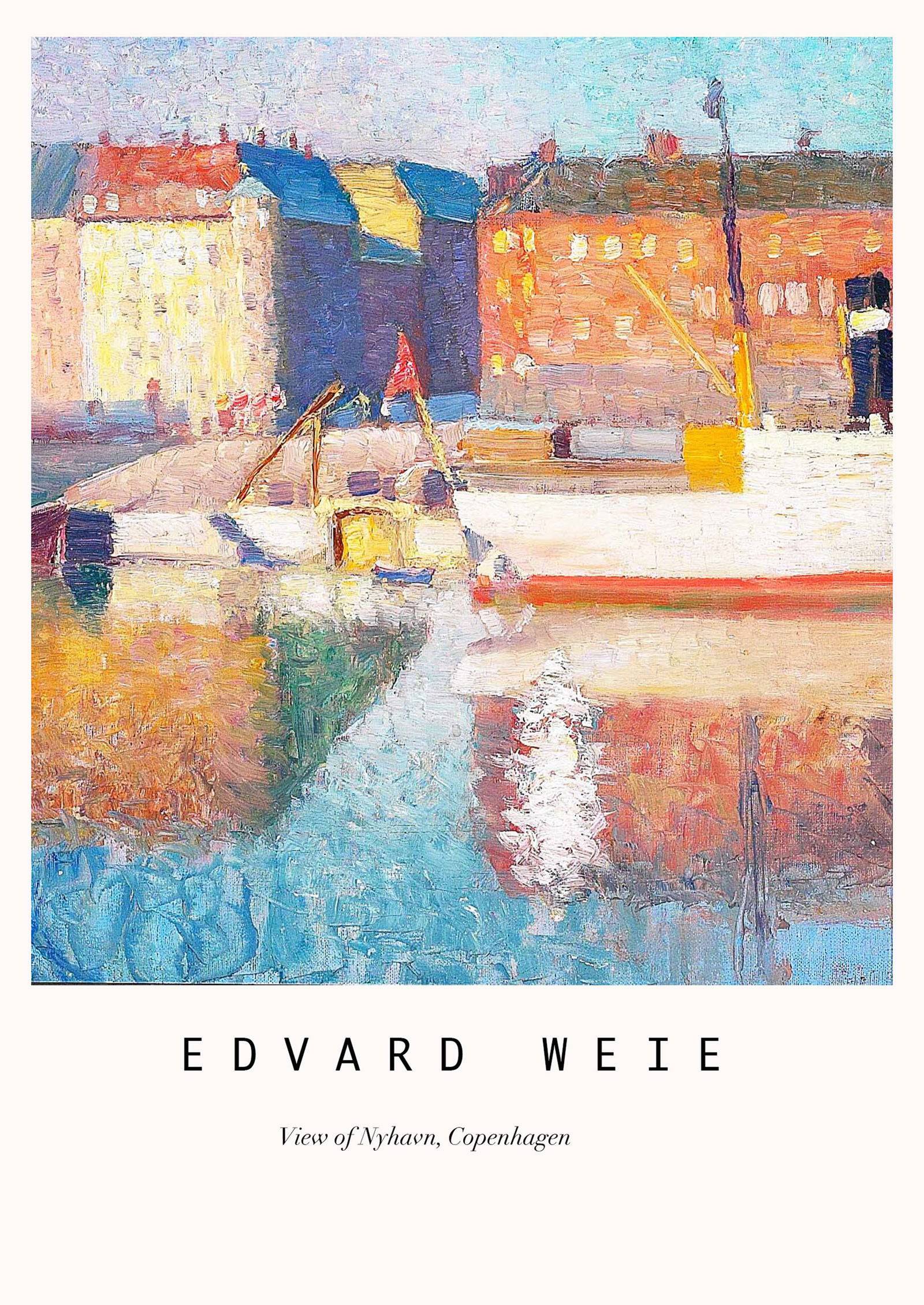 "Edvard Weie - View of Nyhavn Poster"