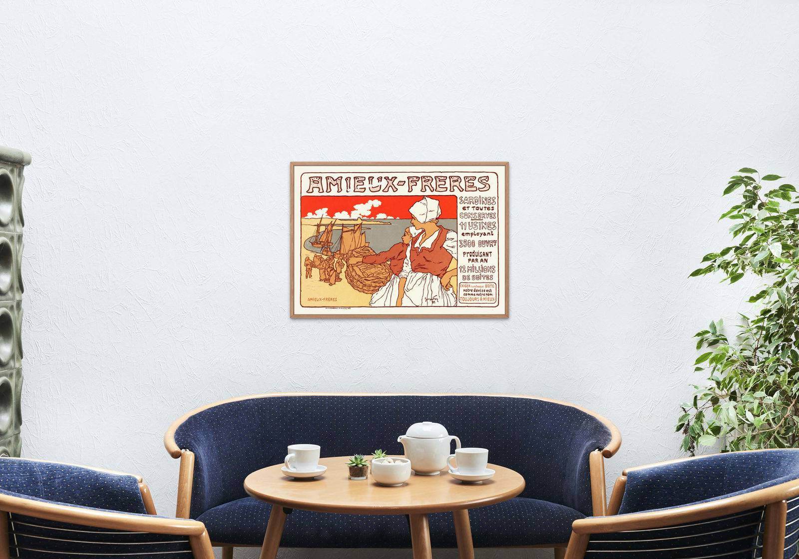 "Vintage Amieux-Freres, Sardines Poster - Hakyarts"