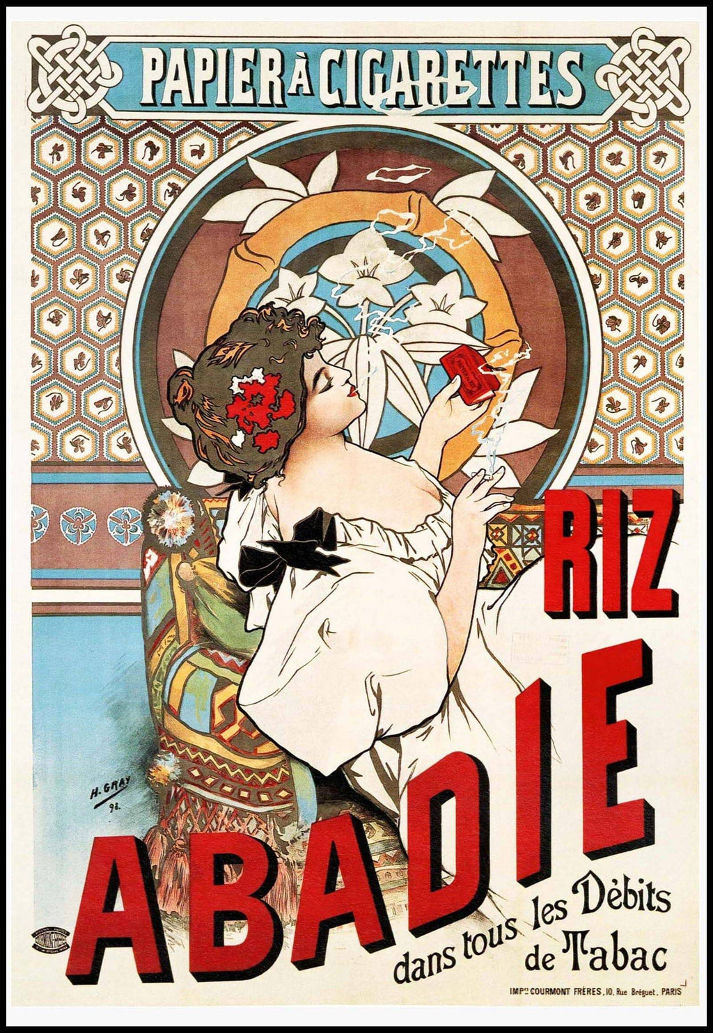 "Alphonse Mucha - Riz Abadie Poster - Hakyarts"