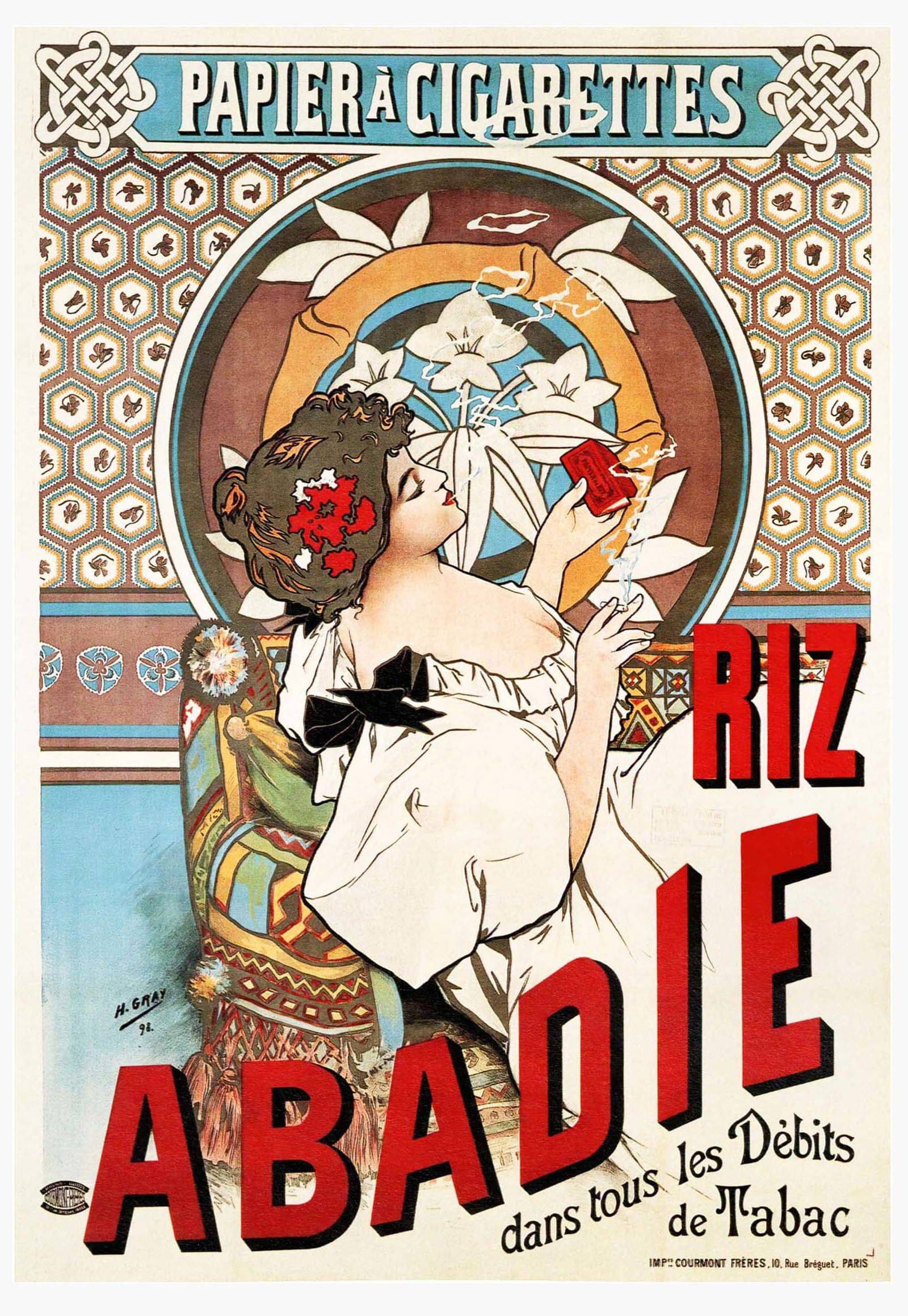 "Alphonse Mucha - Riz Abadie Poster - Hakyarts"