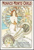 "Alphonse Mucha - Monaco Monte Carlo Poster - Hakyarts"