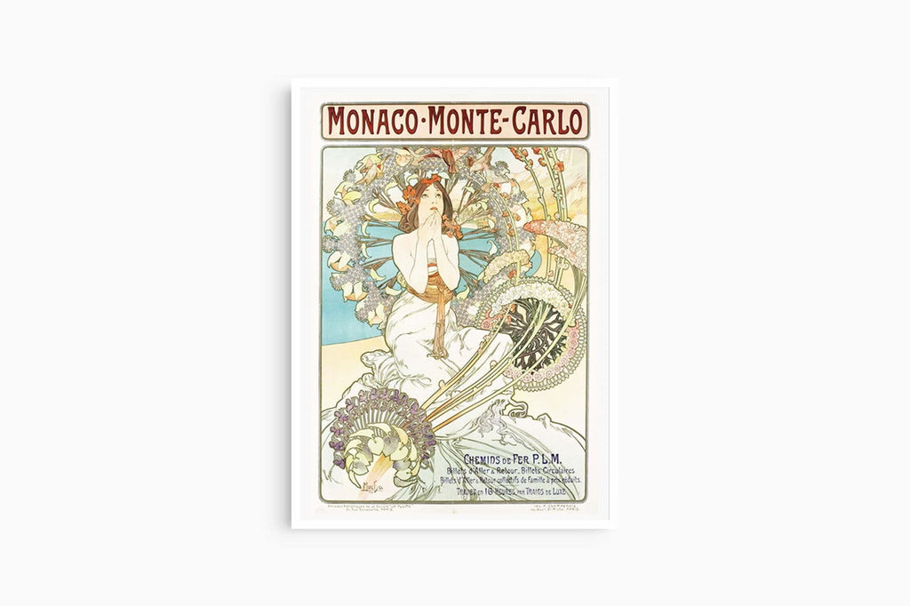 "Alphonse Mucha - Monaco Monte Carlo Poster - Hakyarts"