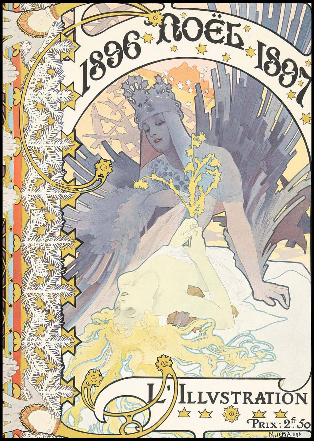 "Alphonse Mucha - L’Illustration Noël Poster - Hakyarts"