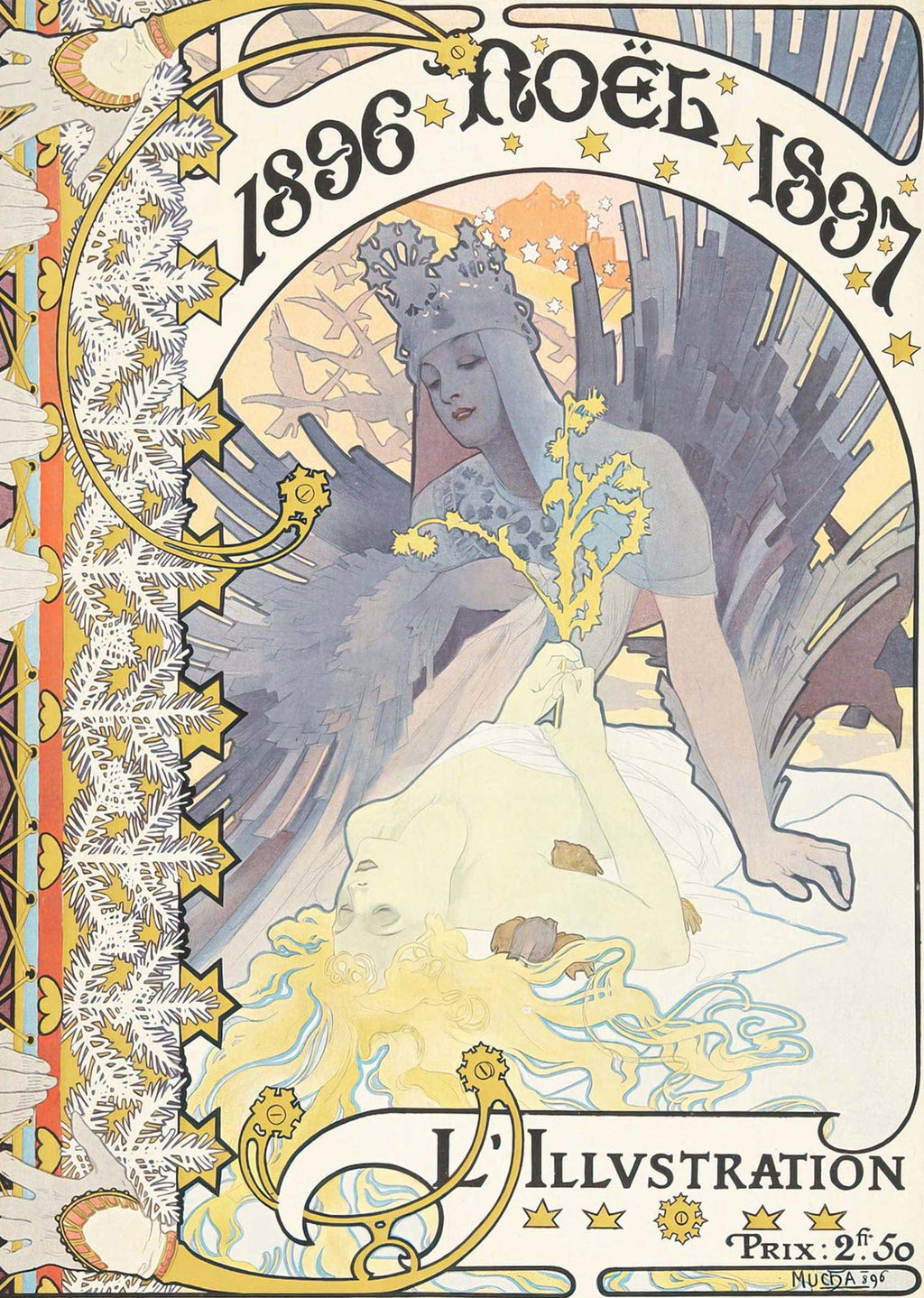 "Alphonse Mucha - L’Illustration Noël Poster - Hakyarts"