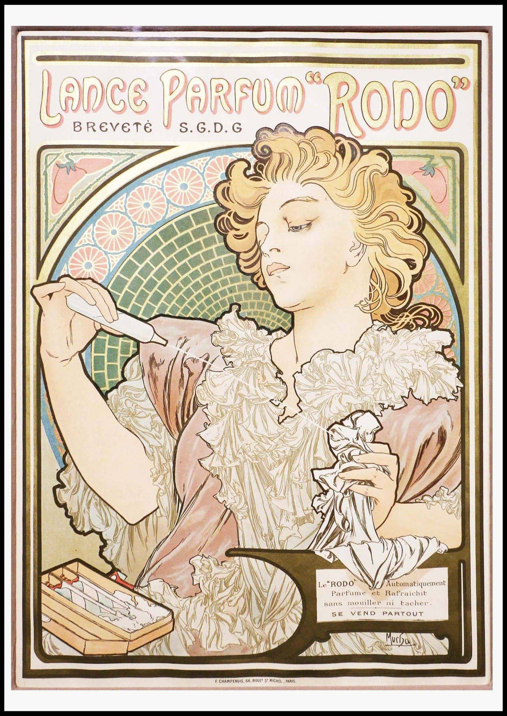 "Alphonse Mucha - Lance Parfum Rodo Poster - Hakyarts"