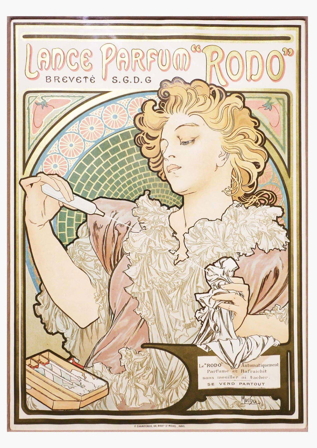"Alphonse Mucha - Lance Parfum Rodo Poster - Hakyarts"