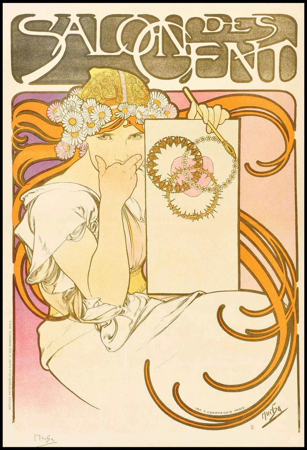 "Alphonse Mucha - Salon Des Cents poster - Hakyarts"