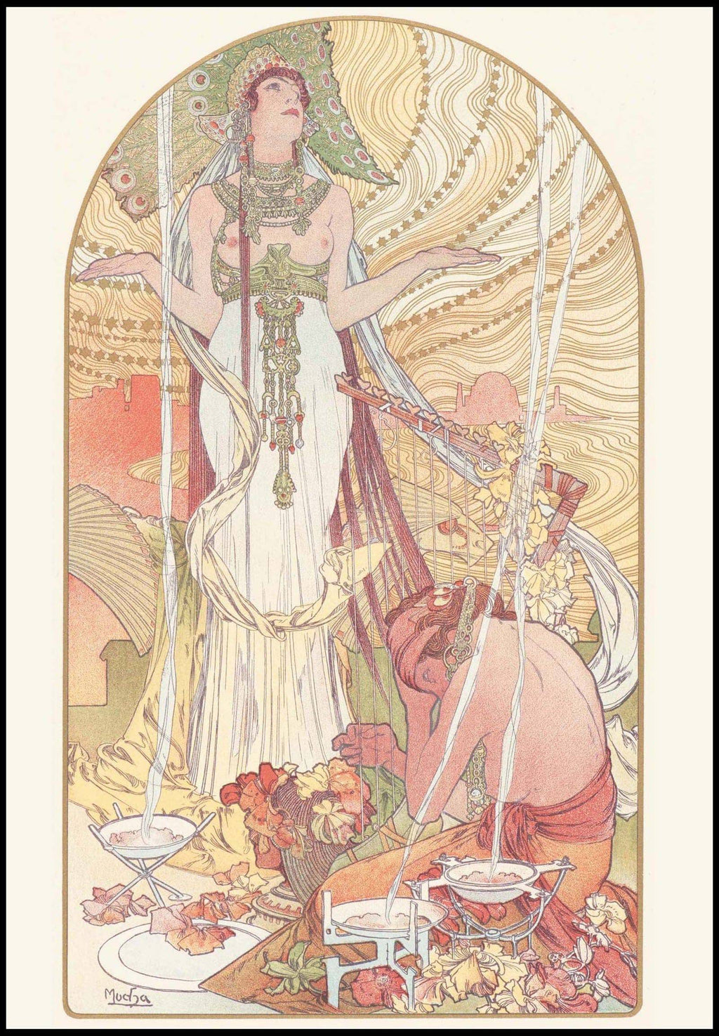 "Alphonse Mucha - Incantation 'Salammbo' Poster - Hakyarts"