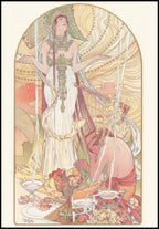 "Alphonse Mucha - Incantation 'Salammbo' Poster - Hakyarts"