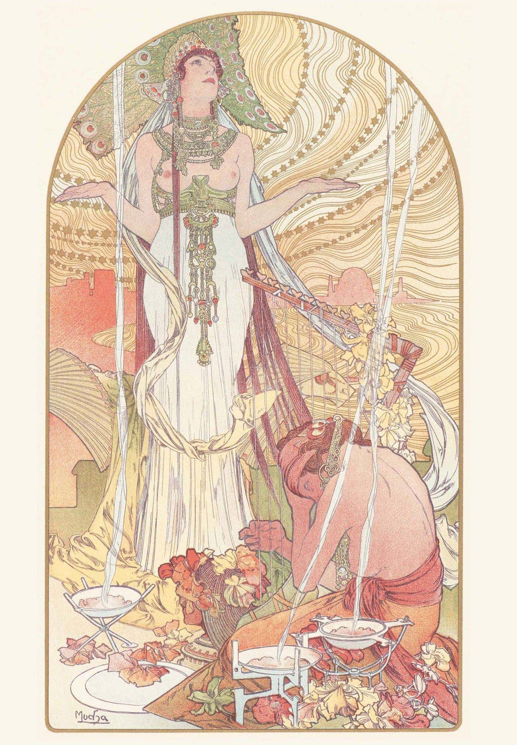 "Alphonse Mucha - Incantation 'Salammbo' Poster - Hakyarts"
