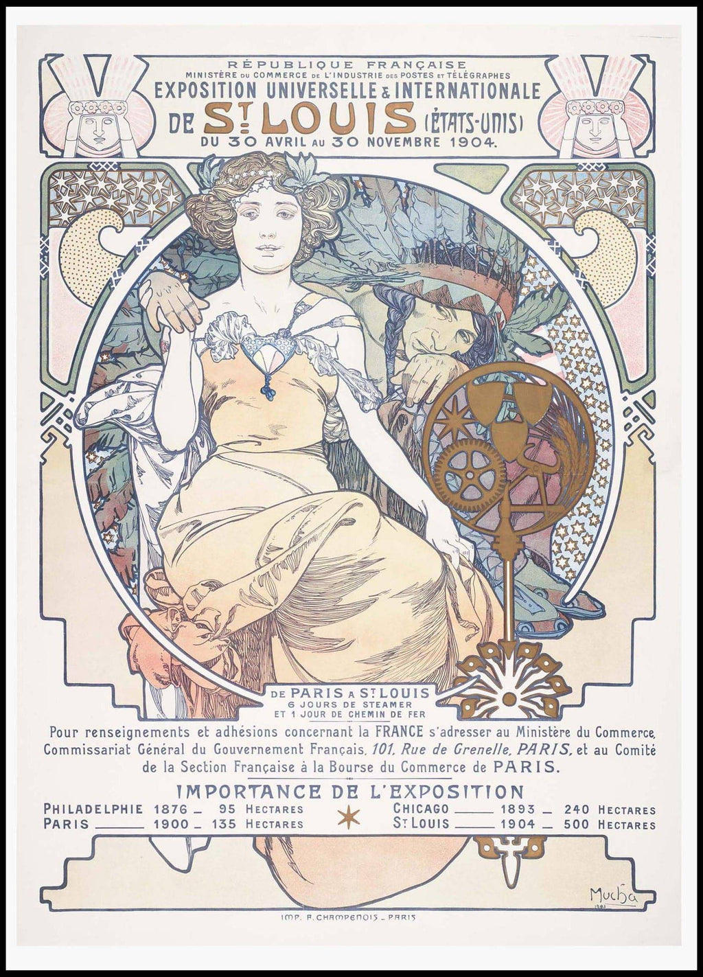 "Alphonse Mucha - Exposition Universelle & Internationale de St. Louis Poster - Hakyarts"