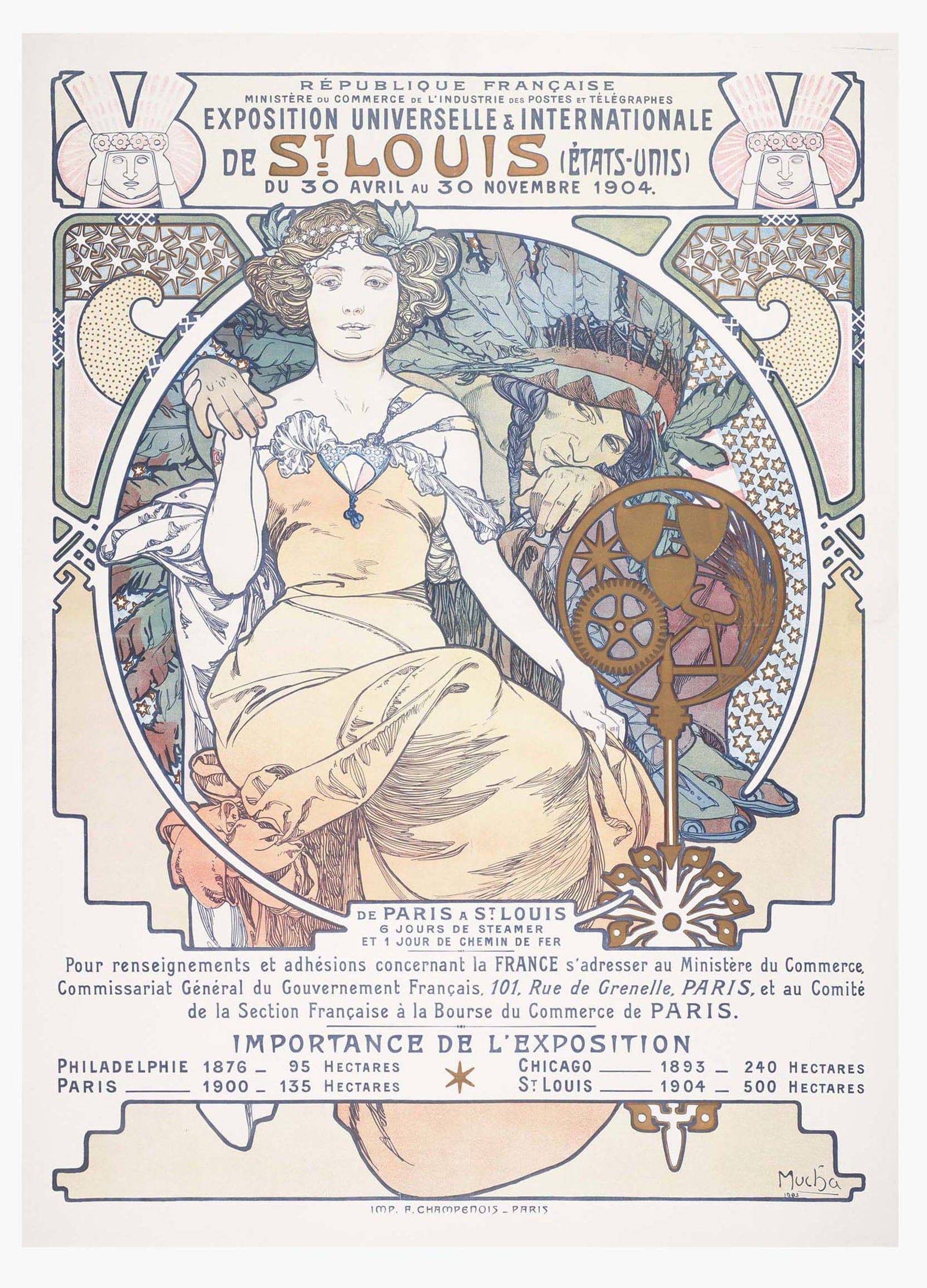 "Alphonse Mucha - Exposition Universelle & Internationale de St. Louis Poster - Hakyarts"