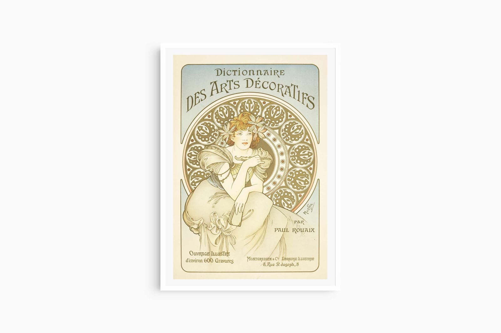"Alphonse Mucha - Dictionnaire des Arts Décoratifs Poster - Hakyarts"