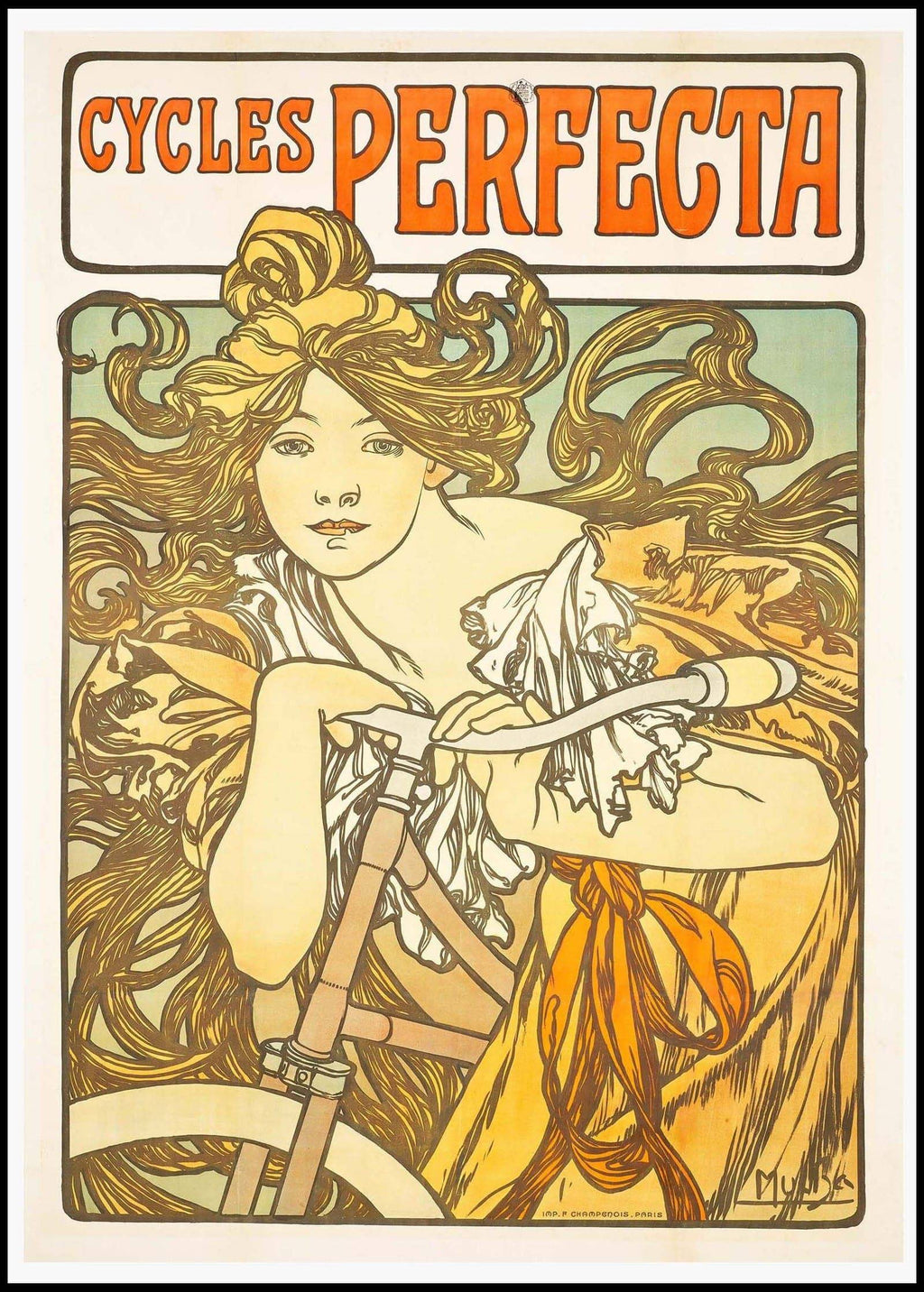 "Alphonse Mucha - Cycles Perfecta Poster - Hakyarts"