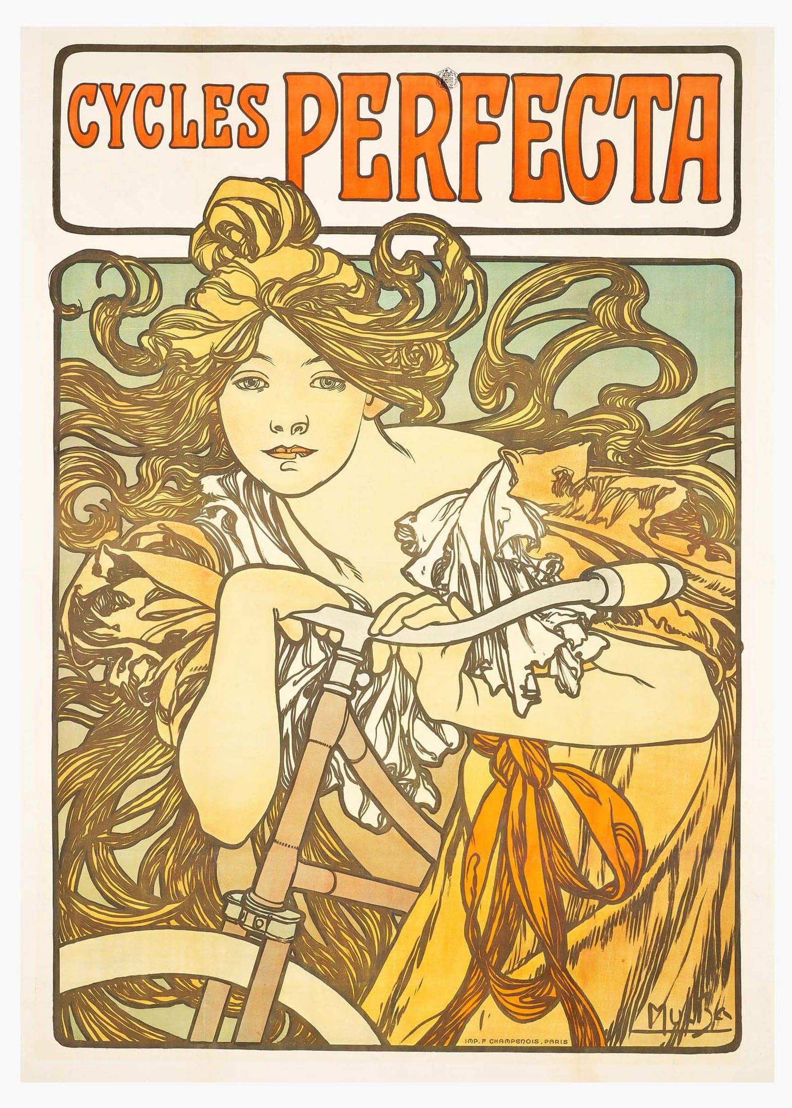 "Alphonse Mucha - Cycles Perfecta Poster - Hakyarts"