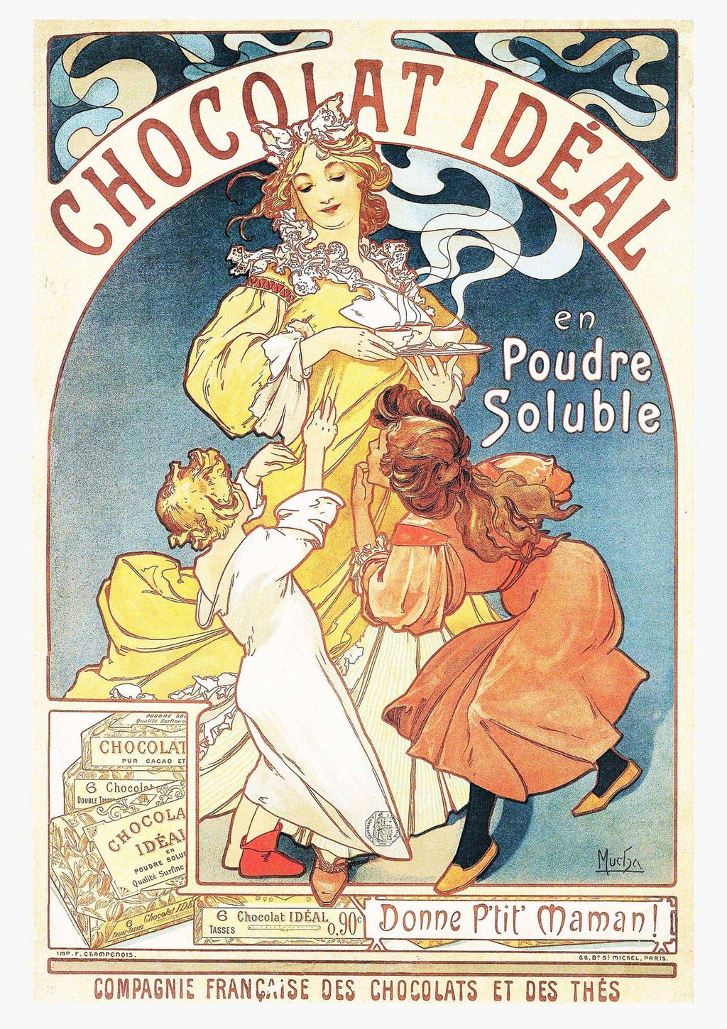 "Alphonse Mucha - Chocolat Idéal Poster - Hakyarts"
