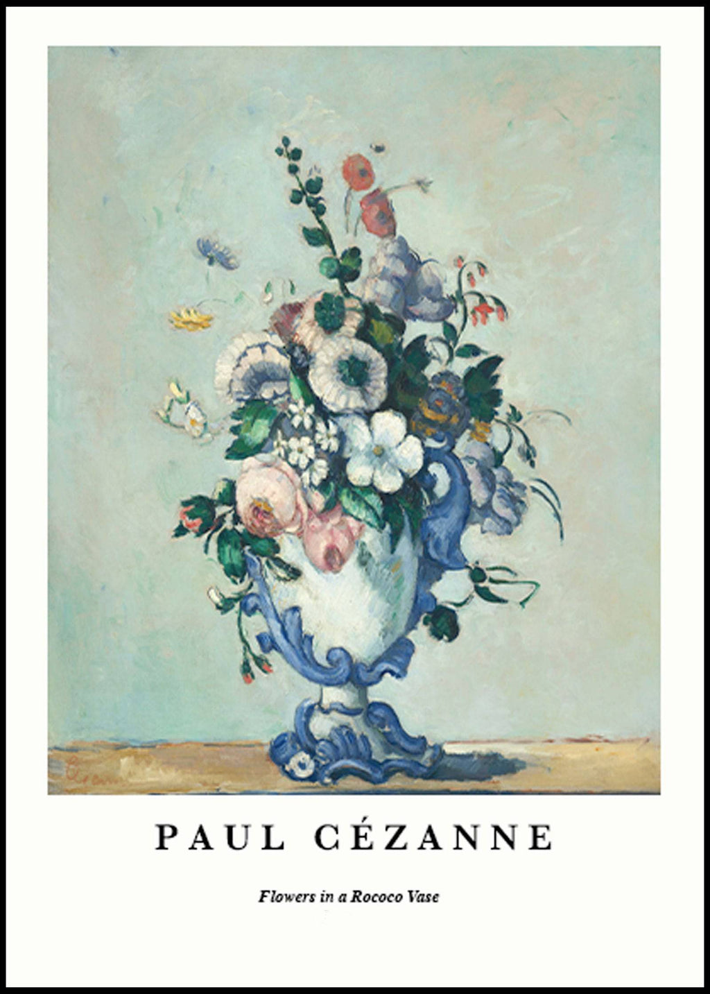 "Paul Cezanne - Flowers in a Rococo Vase Poster"
