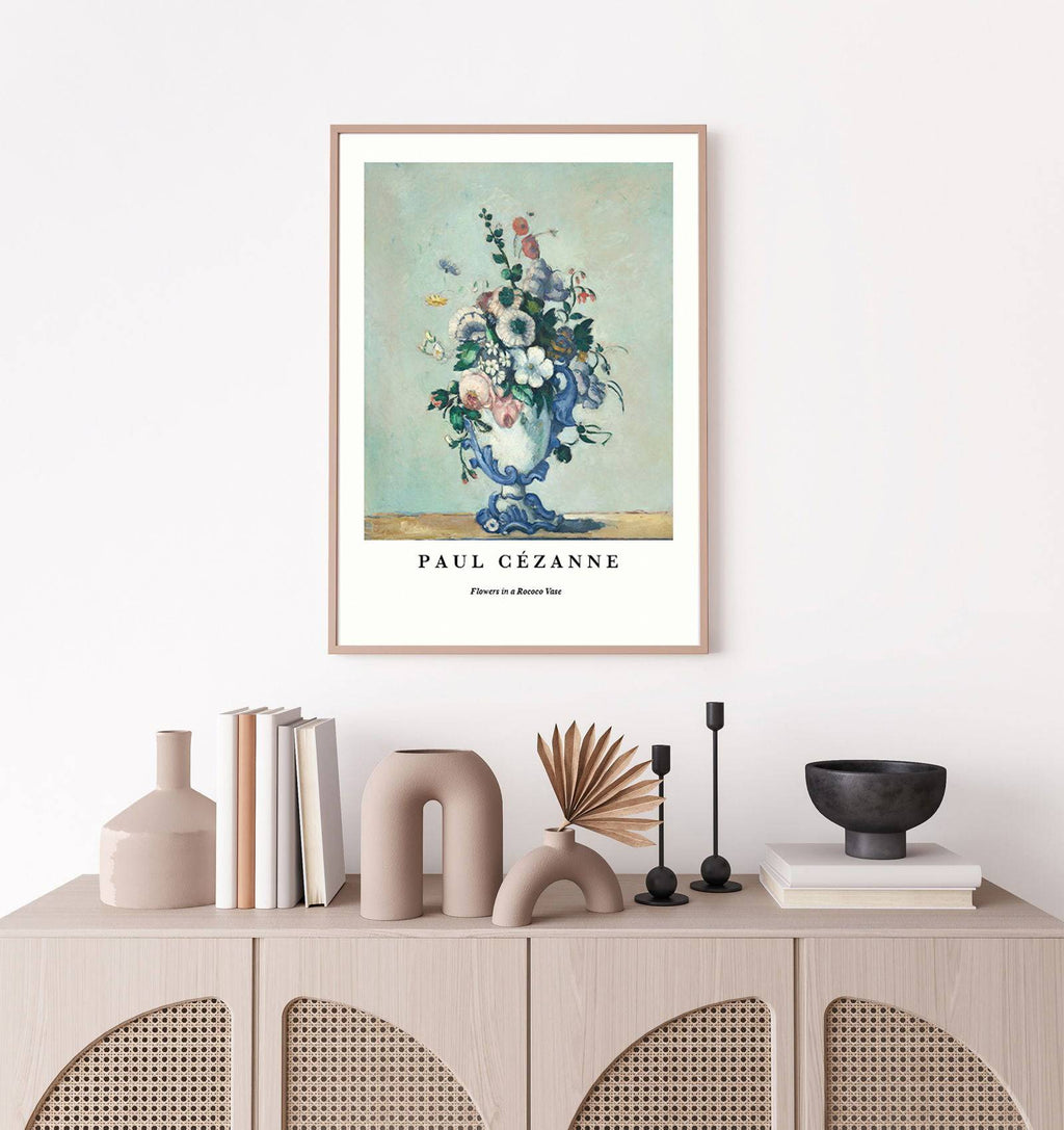 "Paul Cezanne - Flowers in a Rococo Vase Poster"