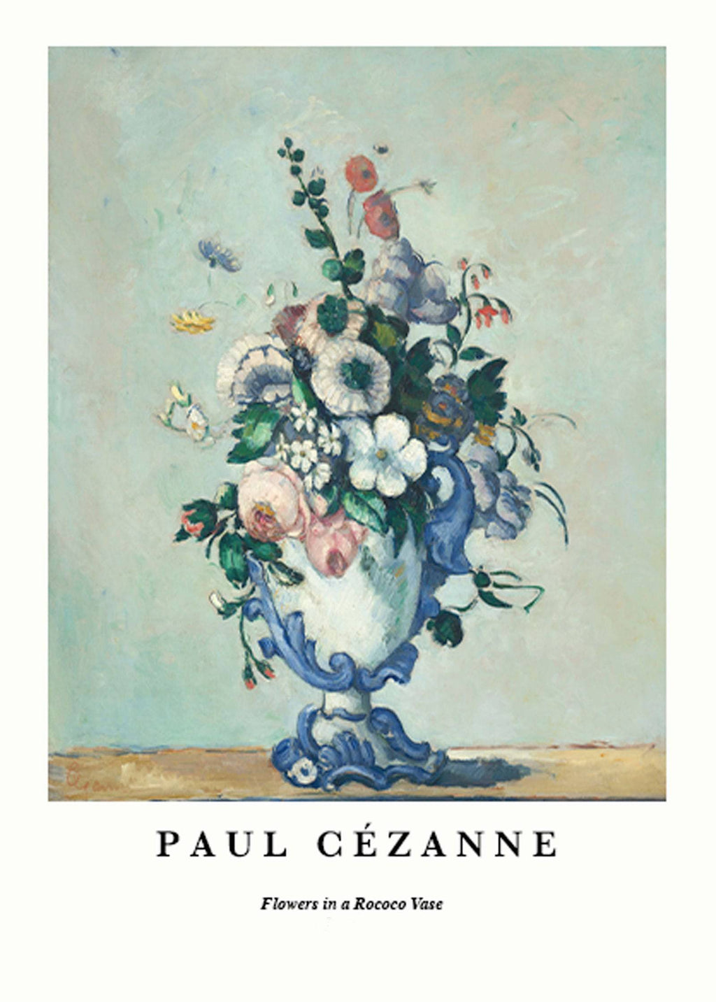 "Paul Cezanne - Flowers in a Rococo Vase Poster"