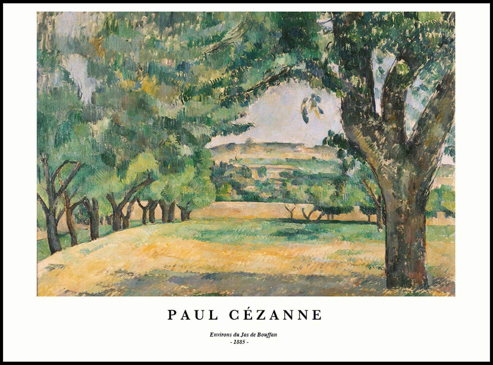 "Paul Cezanne - Environs du Jas de Bouffan Poster - Hakyarts"