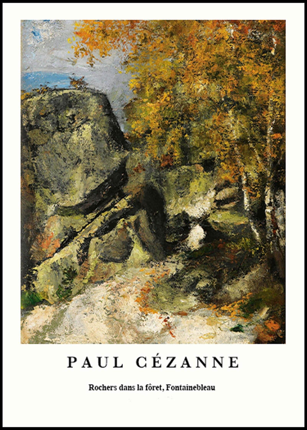 "Paul Cezanne - Rochers Dans La FoÃÇret 'Fontainebleau' Poster - Hakyarts"