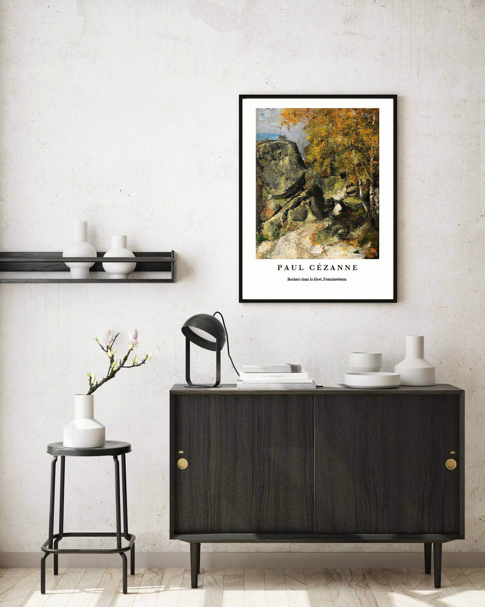 "Paul Cezanne - Rochers Dans La FoÃÇret 'Fontainebleau' Poster - Hakyarts"