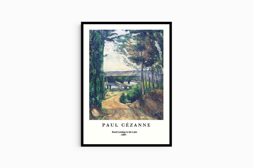 "Paul Cezanne - Road Leading to the Lake Poster - Hakyarts"