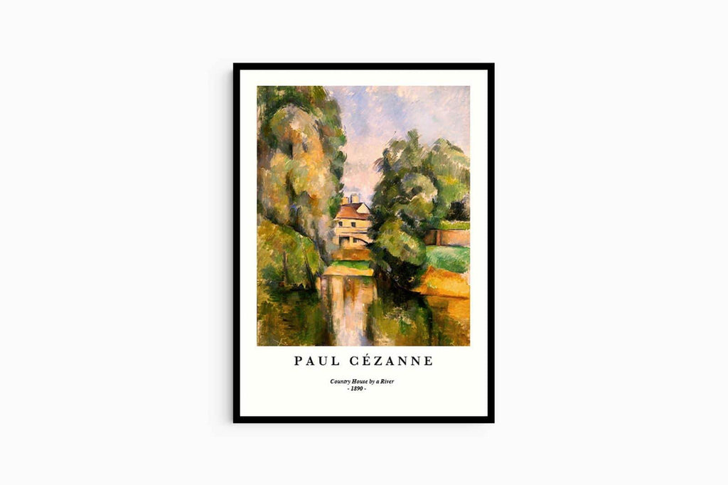 "Paul Cezanne - Country House by a River Poster - Hakyarts"