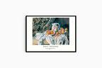 "Paul Cezanne - Nature Morte avec Rideau et Pichet Fleuri Poster"