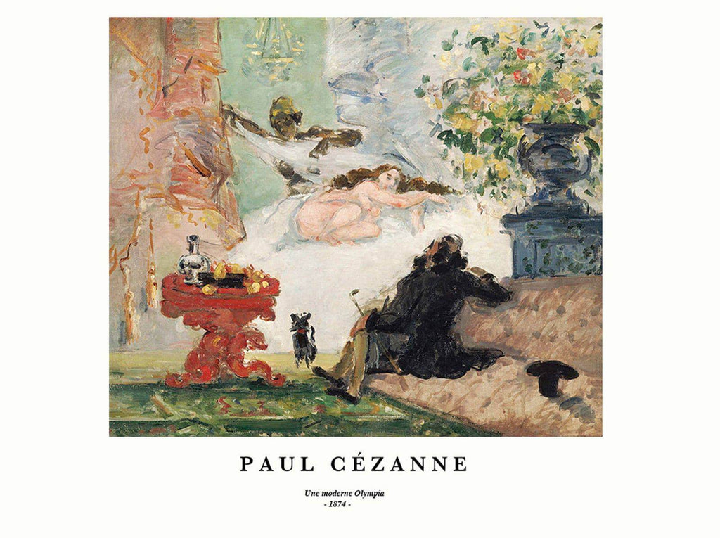 "Paul Cezanne - Une moderne Olympia Poster - Hakyarts"