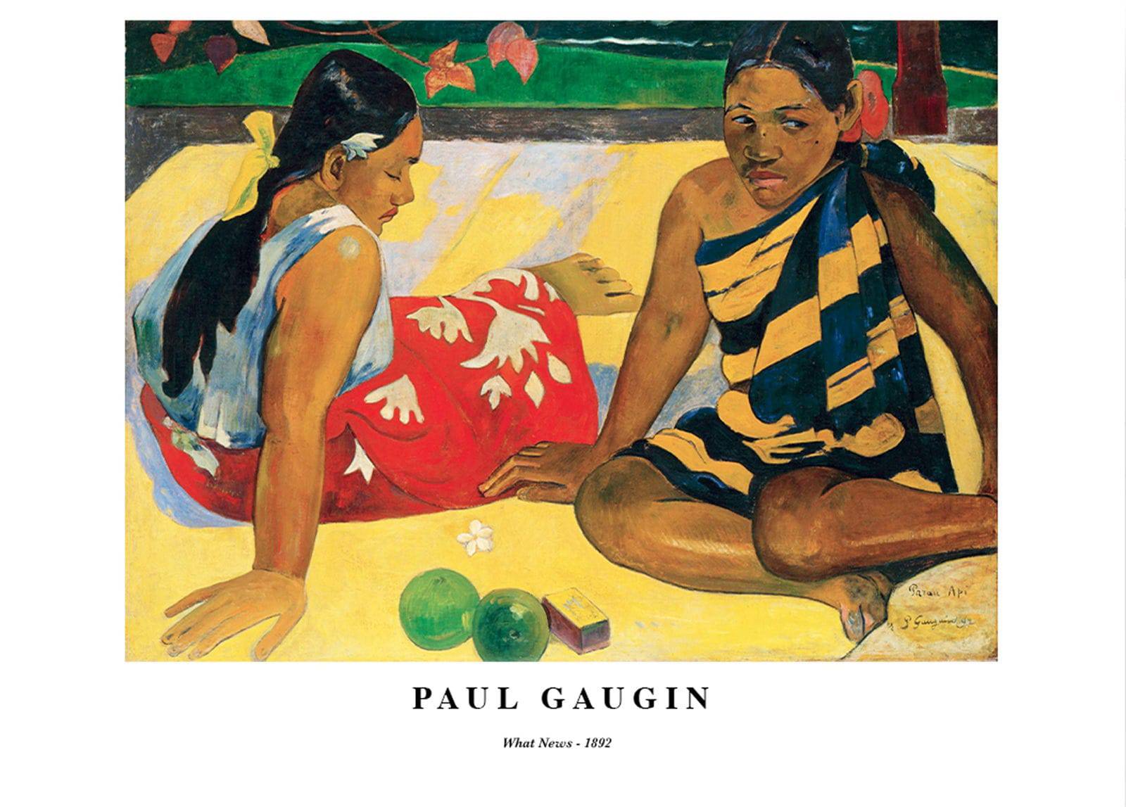 "Paul Gauguin - What News Poster"