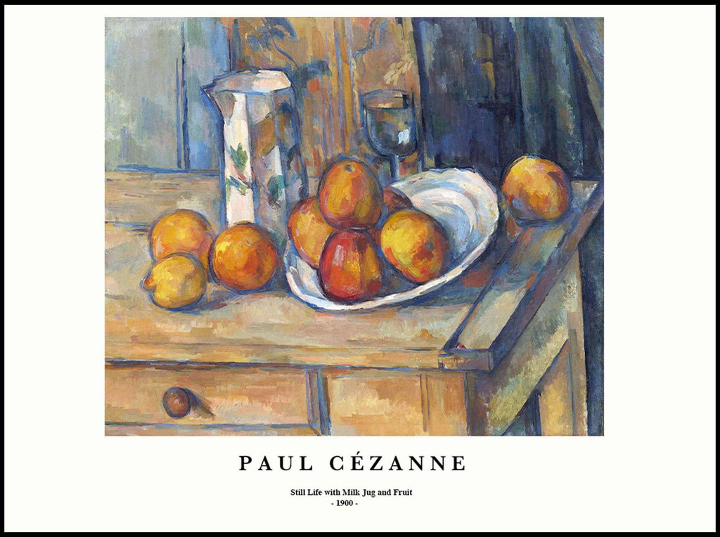 "Paul Cezanne - Still Life with Milk Jug and Fruit Poster"
