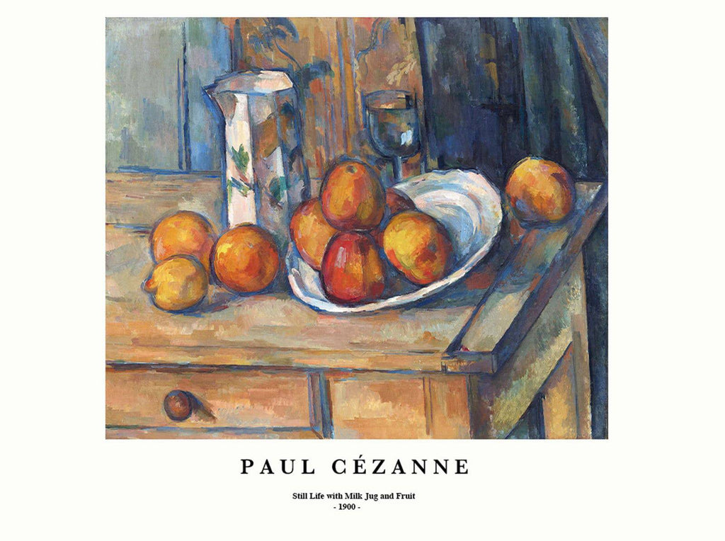 "Paul Cezanne - Still Life with Milk Jug and Fruit Poster"