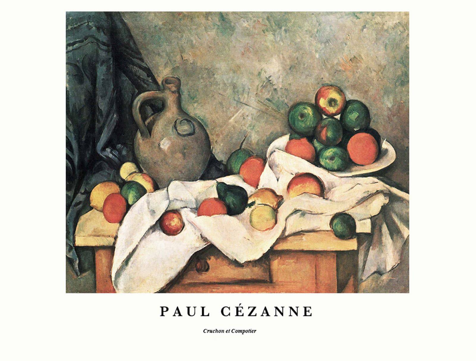 "Paul Cezanne - Rideau 'Cruchon et Compotier' Poster"