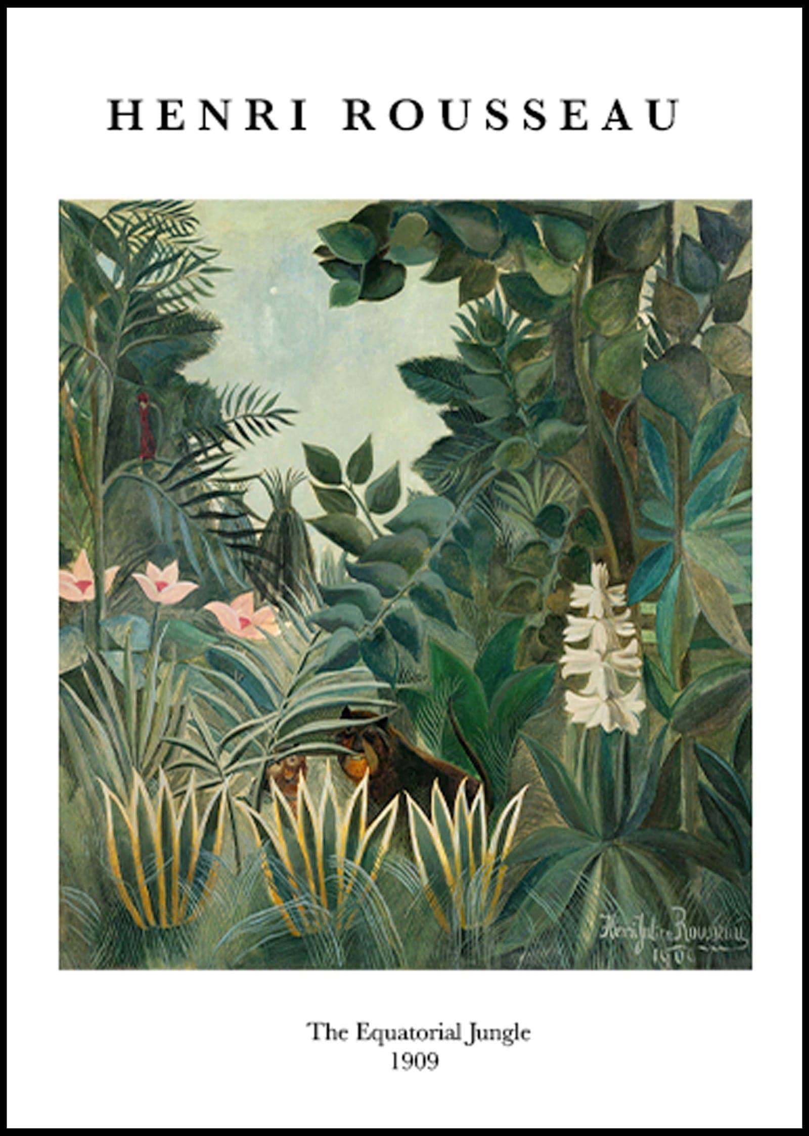 "Henri Rousseau - The Equatorial Jungle Poster"