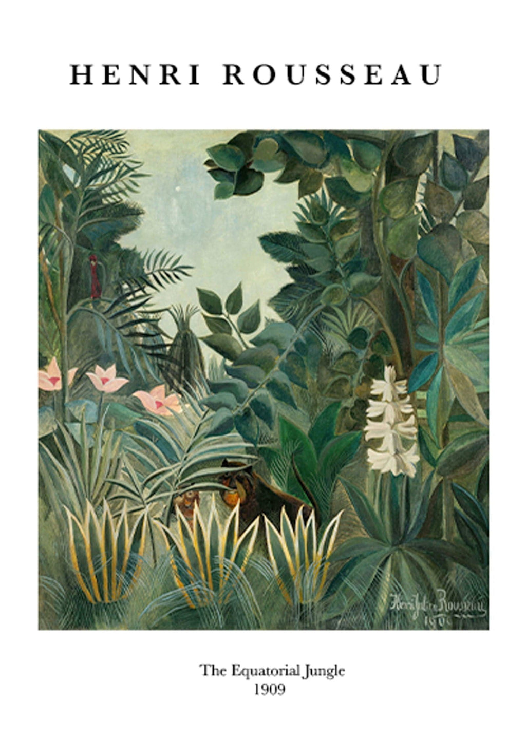 "Henri Rousseau - The Equatorial Jungle Poster"